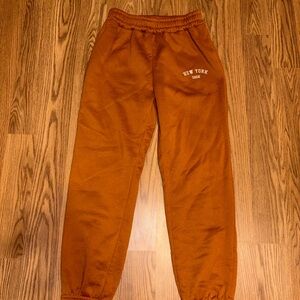 Women's Brown Joggers with New York Design